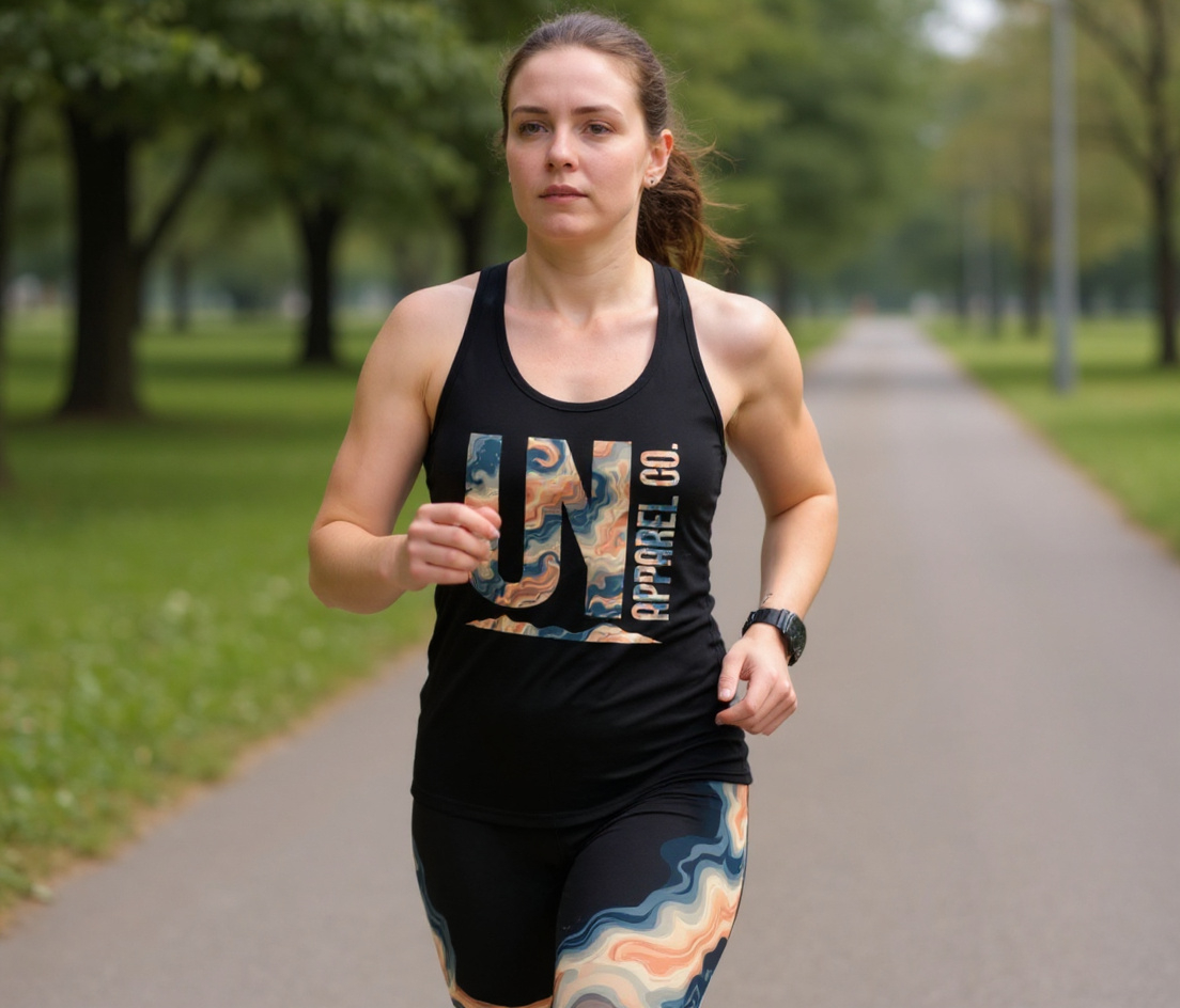 UN Apparel Co. “Solar Drift” Women’s Fitted Racerback Tank