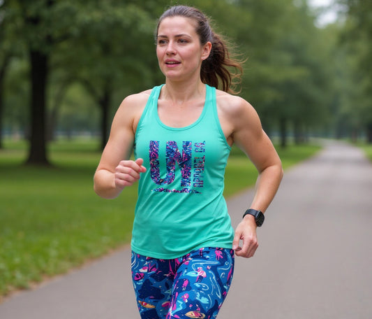UN Apparel Co. “Neon Rapids” Women’s Fitted Racerback Tank